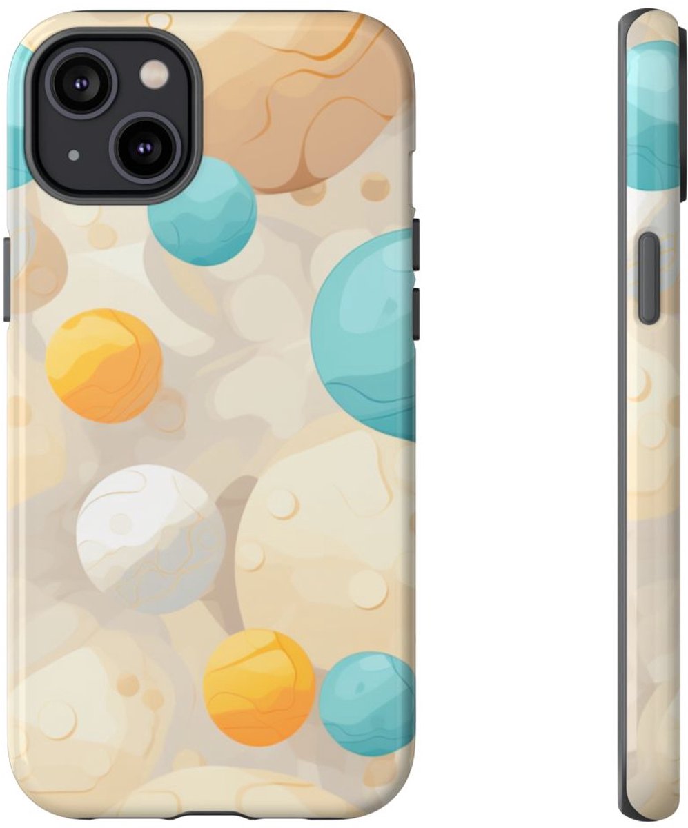 Kleurrijke Marmeren Bollenpatroon – Telefoonhoesje Geschikt voor iPhone 14 Plus