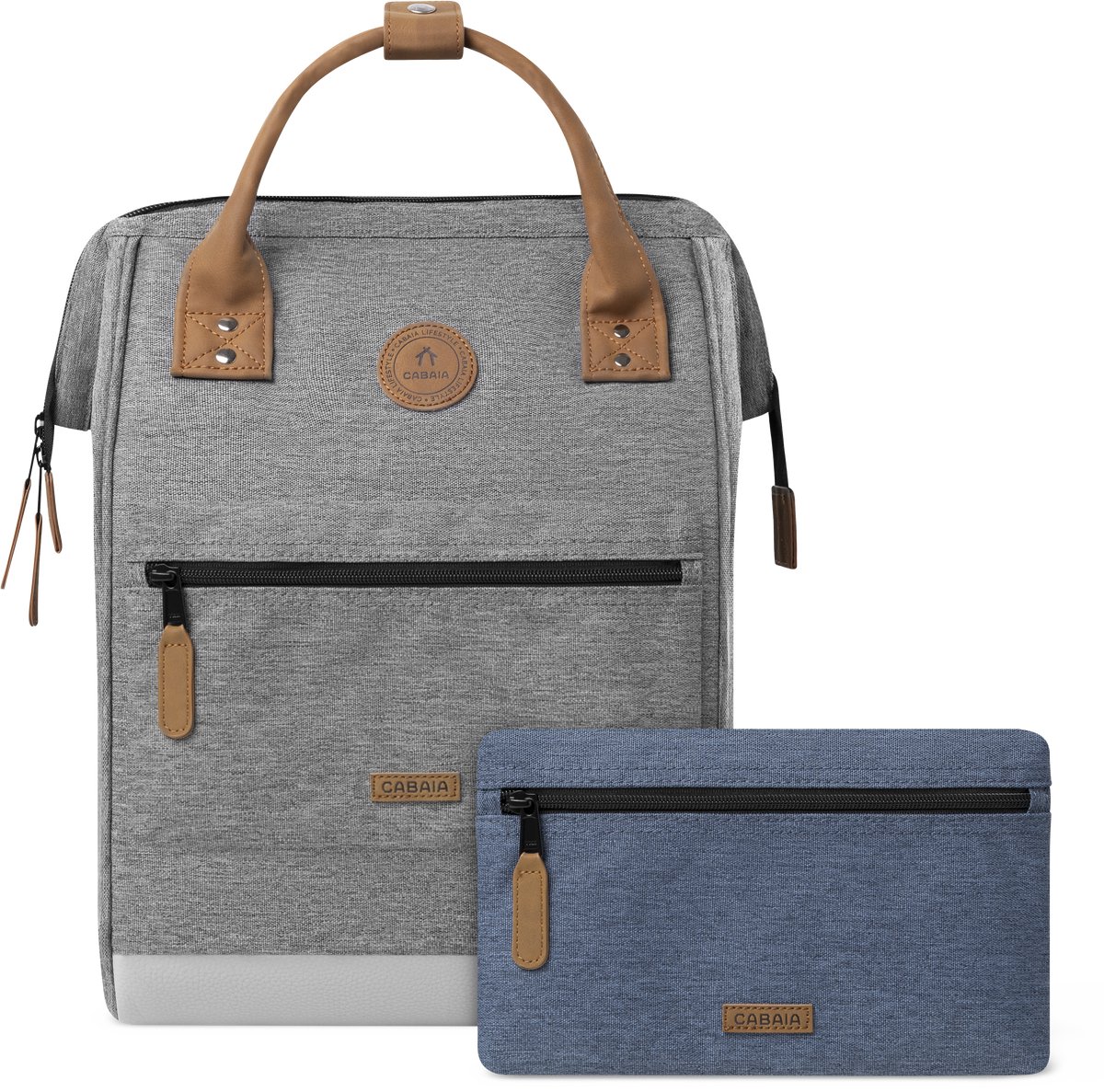 CABAIA - Rugzak Adventurer Medium 18L New York, Computercompartiment 13", Levenslange garantie, Brede opening - Grijs