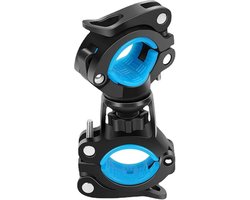 Rolstoel Walking Stick Rack, 360 ° draaibare praktische riethouder Clip, rolstoelen elektrische scootmobielen Accessoire krukhouder (kleur: blauw, maat: één maat)
