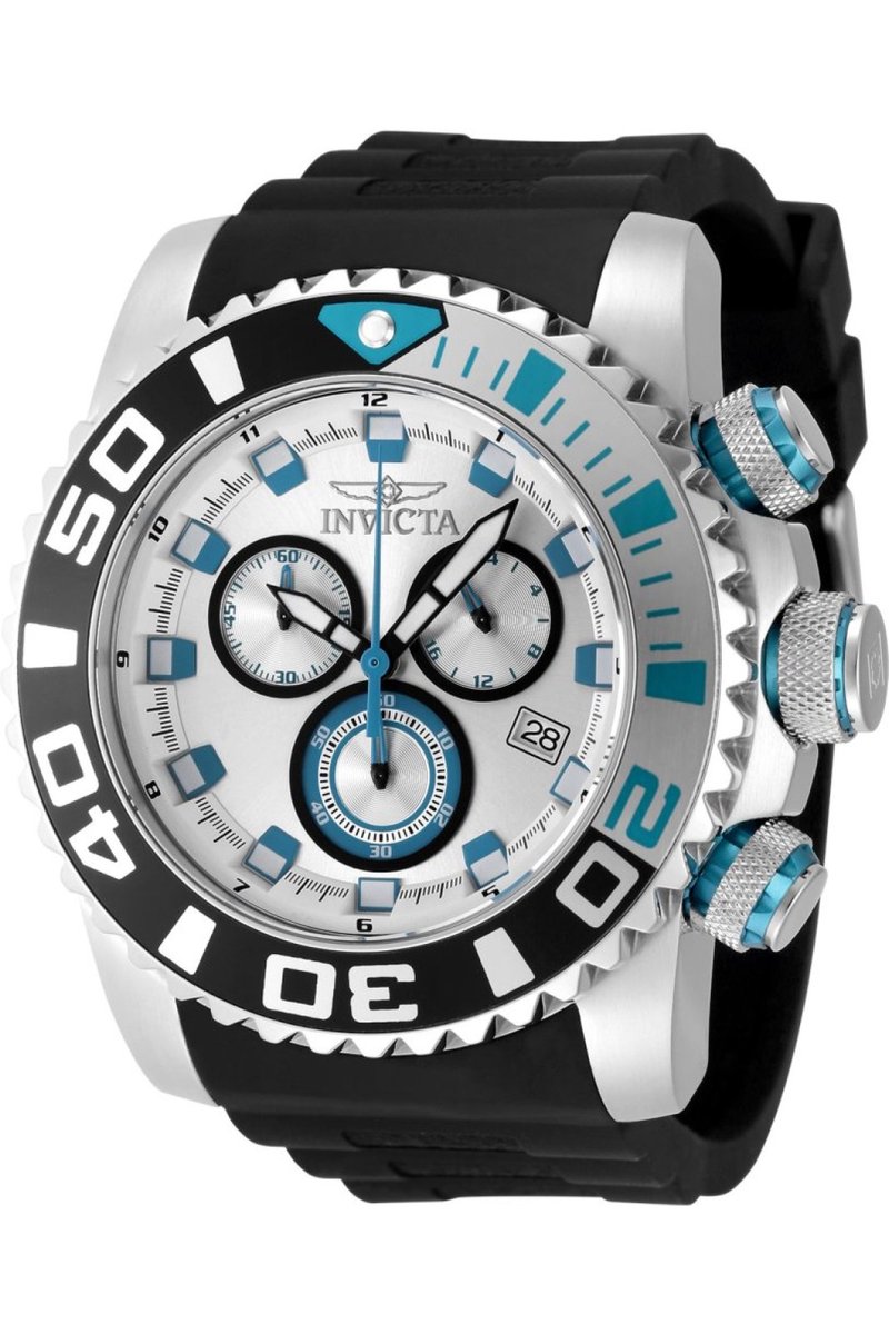 Invicta Sea Hunter 48984 Heren Horloge - Waterdicht - Analoog - Quartz Uurwerk - Roestvrij Staal met zilveren Wijzerplaat - 52mm