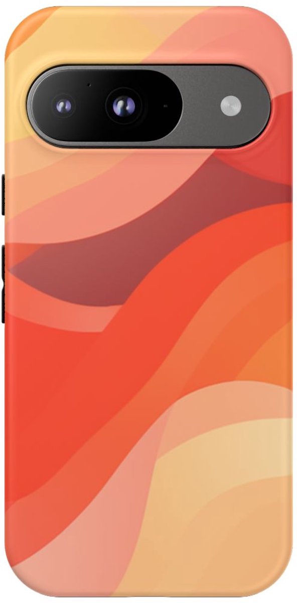 Warme Abstracte Golfpatronen – Telefoonhoesje Geschikt voor Google Pixel 9