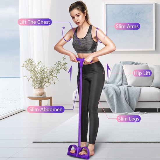 6-Tube Pedaal Weerstandsband Multifunctioneel Spantouw Elastische Yoga