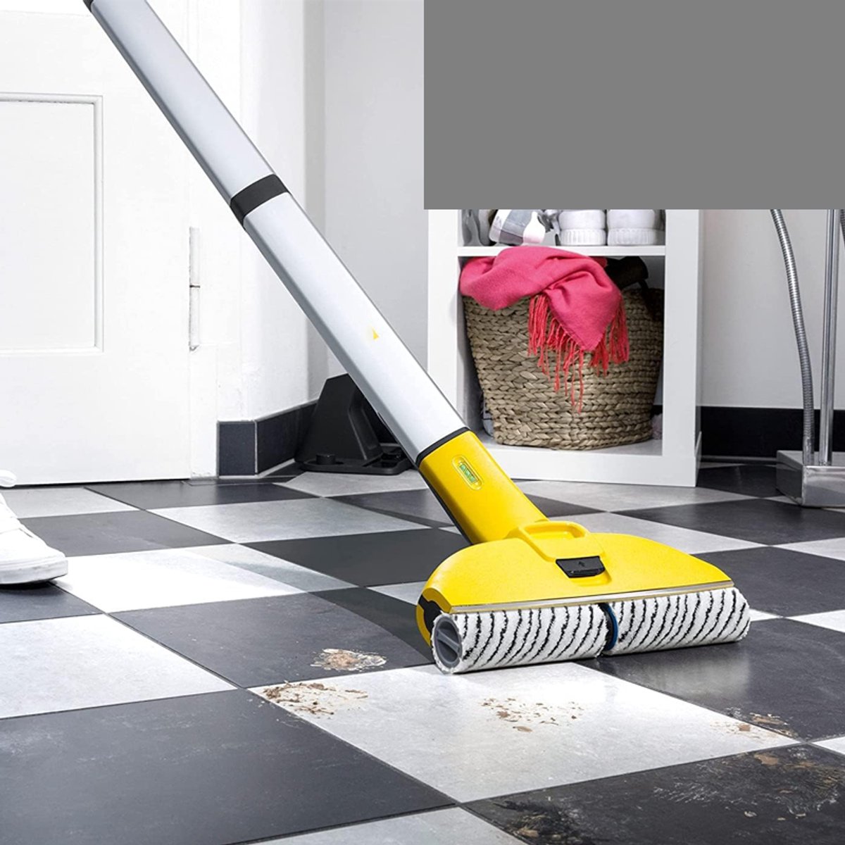 Vloerreiniger Rollen - Reinigingsborstels Set - Hardnekkig Vuil Verwijderen - Zacht Absorberend Microfiber - 2 Stuks - Grijs – foto 5