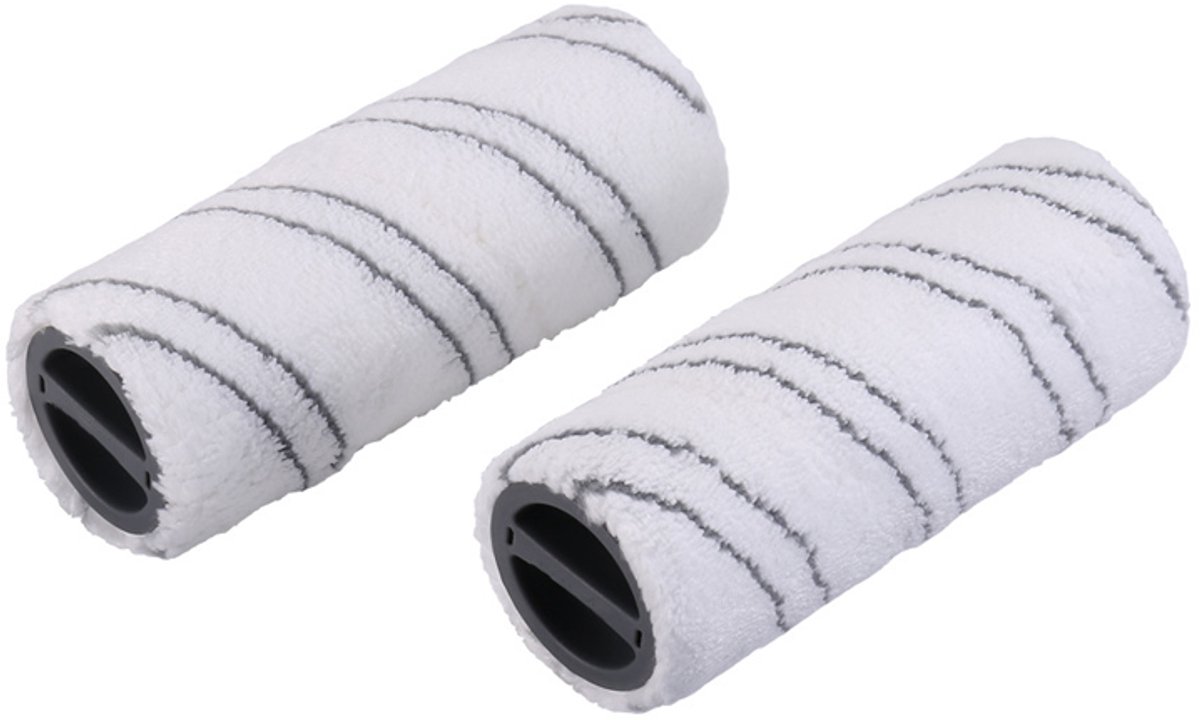 Vloerreiniger Rollen - Reinigingsborstels Set - Hardnekkig Vuil Verwijderen - Zacht Absorberend Microfiber - 2 Stuks - Grijs – foto 7