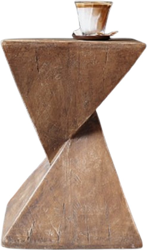 Lichtgewicht Beton Bijzettafel - Moderne Geometrie - Binnen & Buiten - Compact Nachtkastje - Salontafel - Multifunctioneel - Handgemaakt - Onderhoudsarm - 60kg Draagvermogen - Uniek Design