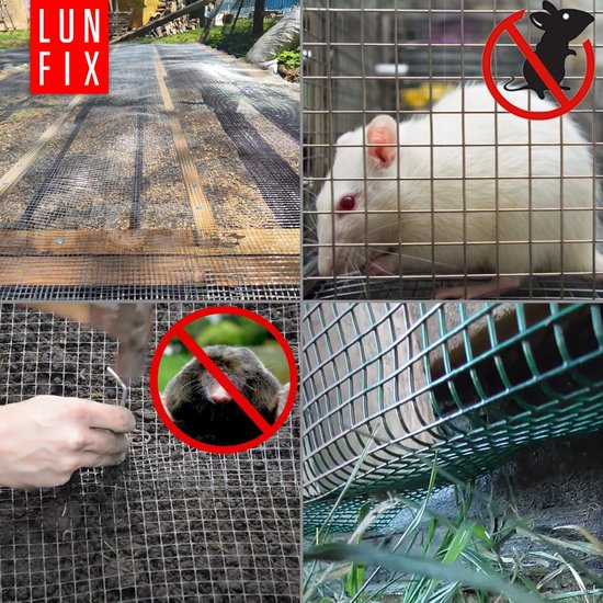 LUN FIX - Grillage anti-rongeurs 100 cm 6x6 fi 0 soudé galvanisé - 25 m