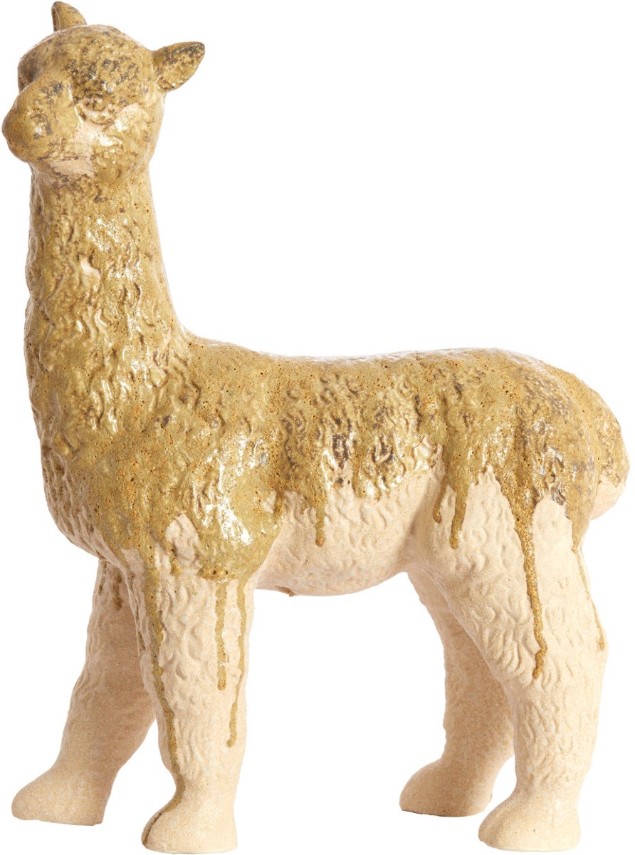 Ornament ALPACA - 29x13x39 cm - Wit