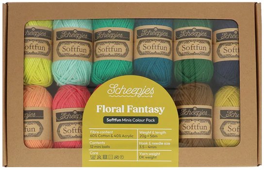 Scheepjes Softfun colour pack 12x20g Floral Fantasy