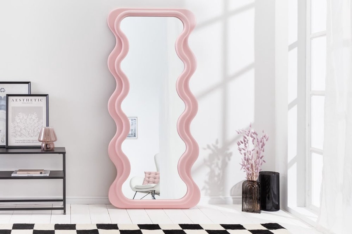 Design wandspiegel CURVY 160cm roze - 43162