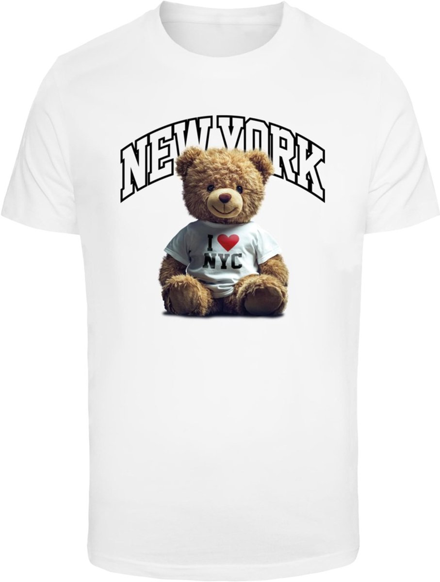 Mister Tee New York College Bear T-shirt Wit
