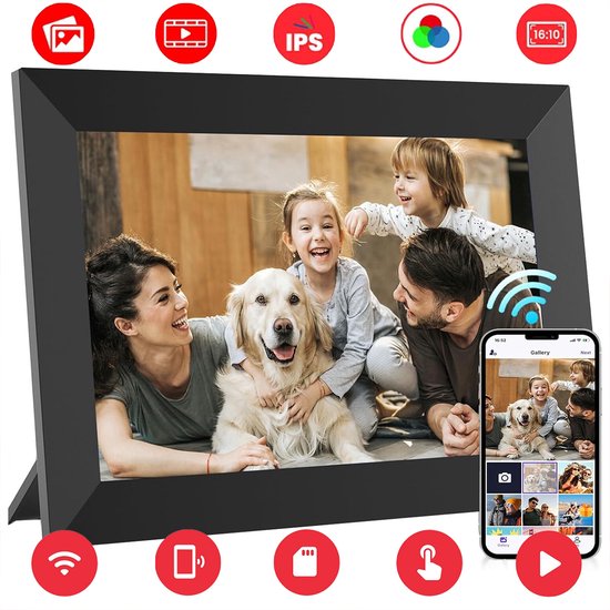 Vitdipy - Digitale Fotolijst 10.1 inch - WiFi - 32GB - Vitdipy - €70,19