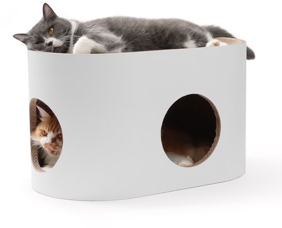 Jake en Jacky krabkarton huisje kat