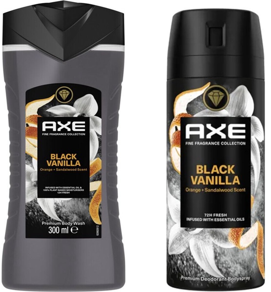 AXE Fine Fragrance Black Vanilla - Deo Spray 150 ml & Douchegel 300 ml