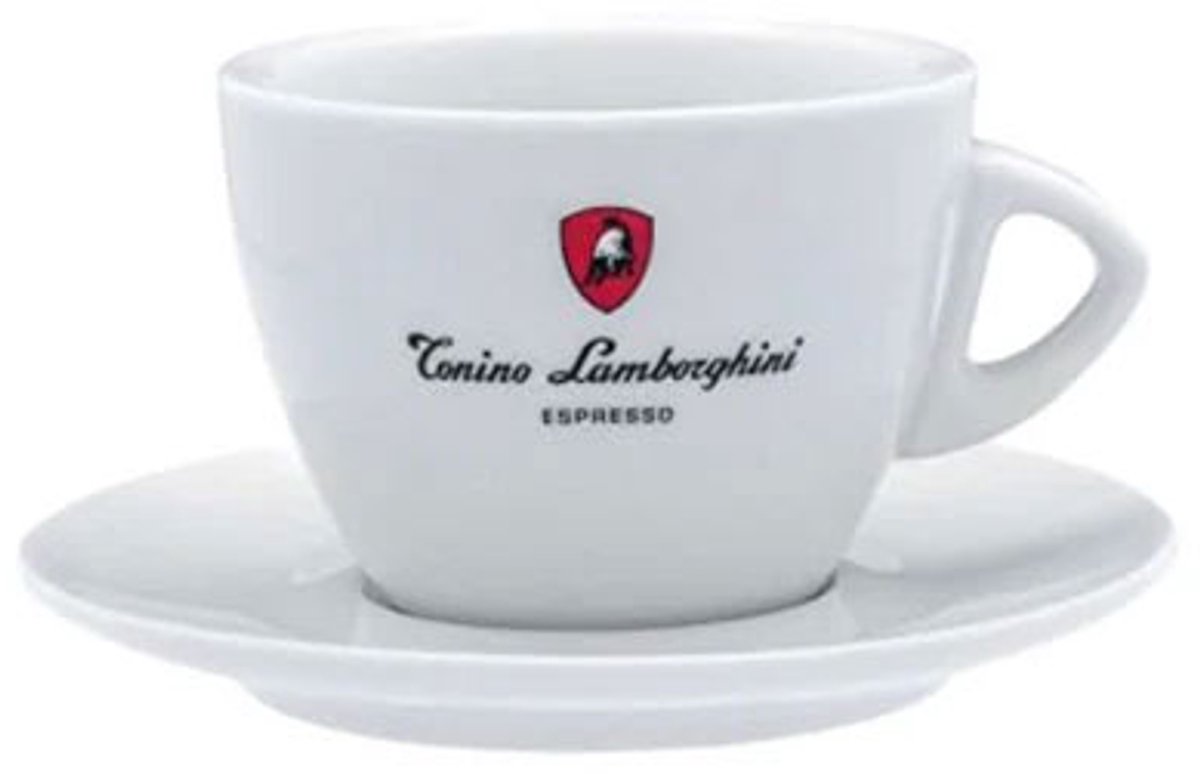 Tonino Lamborghini - Cappuccino/koffie - kop en schotel - Wit