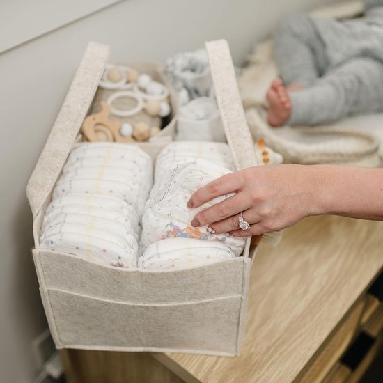 Luierbox - luiertas - Luiermand - Opbergdoos - Opbergorganizer - blauwe tarwekleur — afbeelding 2