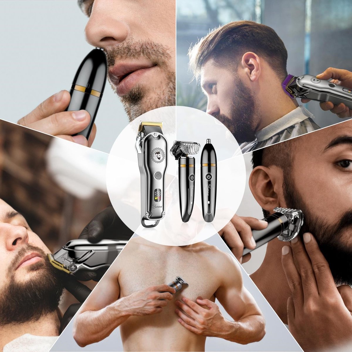 Hatteker Tondeuse & Baardtrimmer - 3-in-1 Multigroomer thumbnail 6