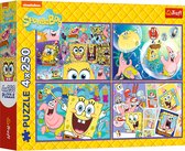 Puzzel - 4x250 - Spongebob's gekke wereld Trefl 13342