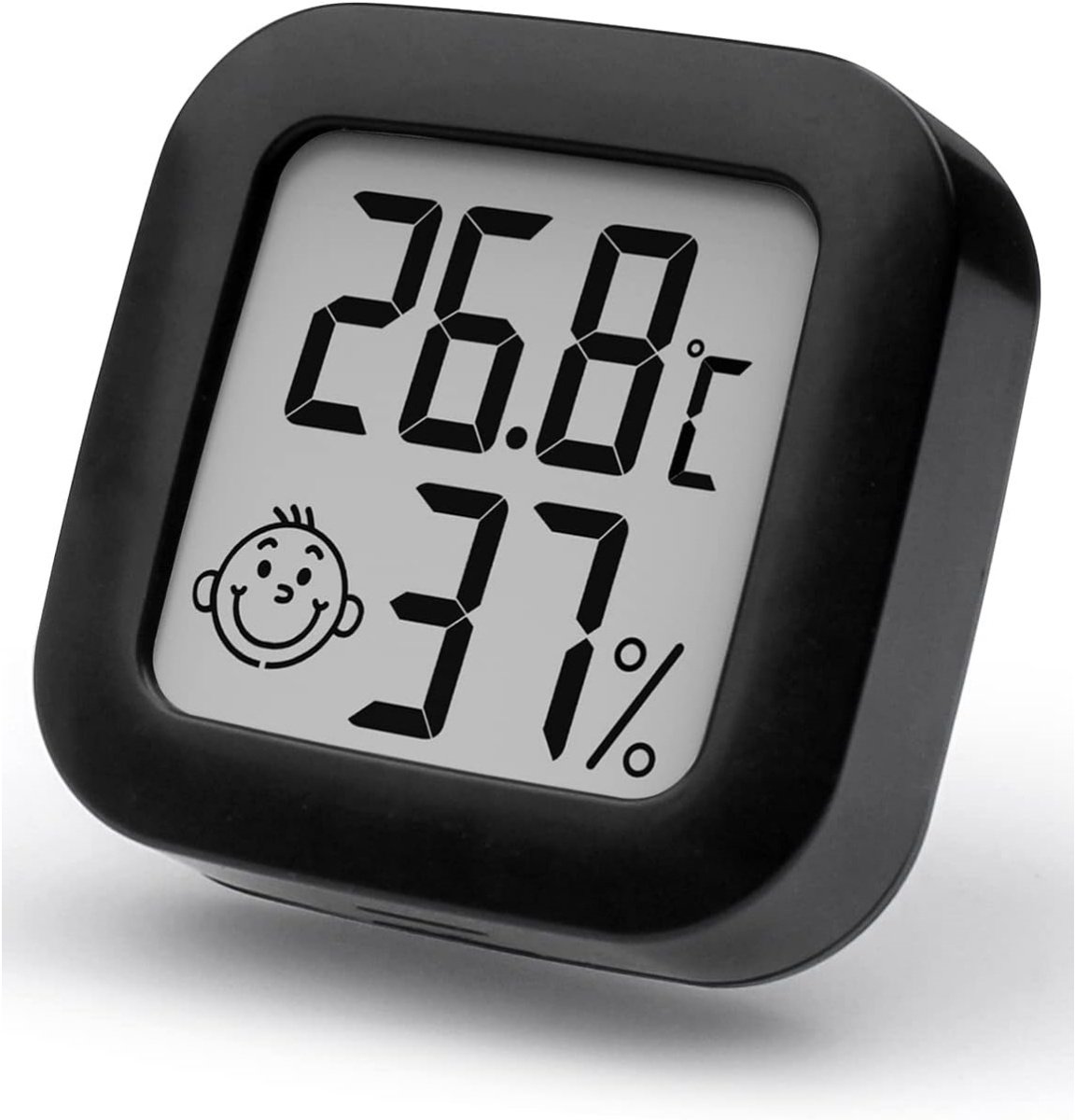 EXCITAT Binnenthermometer - Minithermometer - Duurzaam - Geschikt voor kantoren en scholen - Zwart