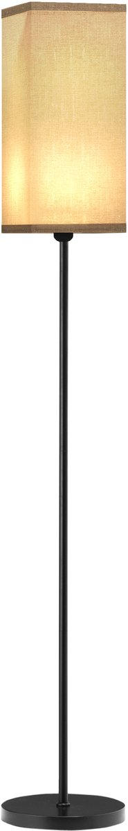 HOMCOM-Stehlampe-Metall, Polyester-Ø25 x 161,5H cm-Schwarz
