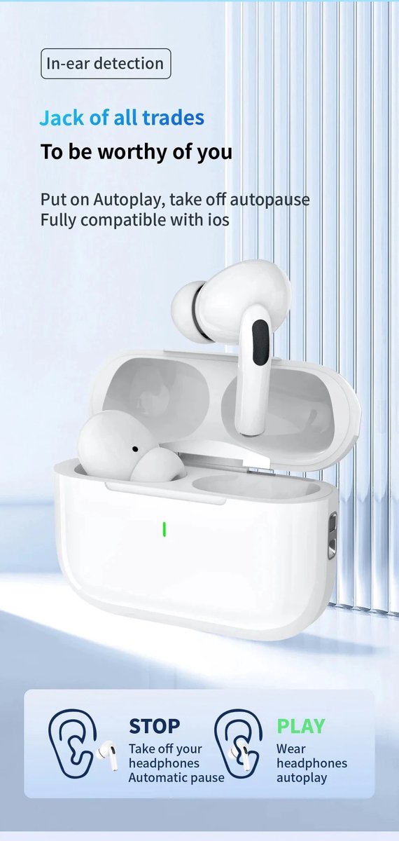 Earbuds met Bluetooth 5.3 | A7 Pro Headset | AirPods Pro Alternatief | Noise Cancelling Oortelefoon voor Alle Telefoons