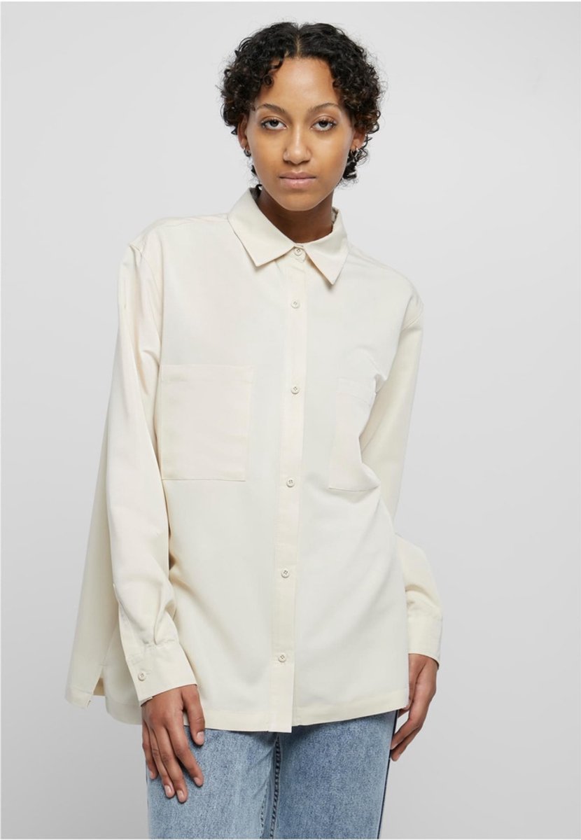 Urban Classics Oversized Twill Blouse XS Beige