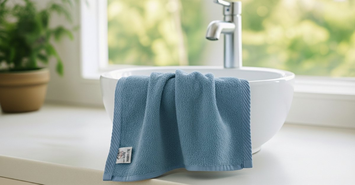 Nile Textile Luxe Gastendoekje - 30x30 - Licht blauw - 600GSM - Egyptisch Katoen