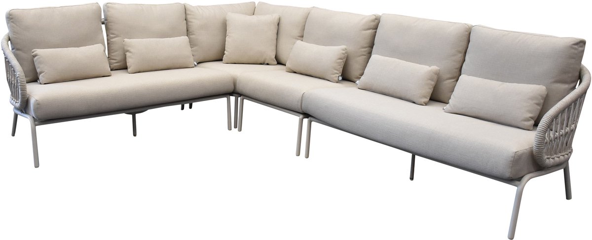 Suns Tosca hoek loungeset 4 delig camel sand rope