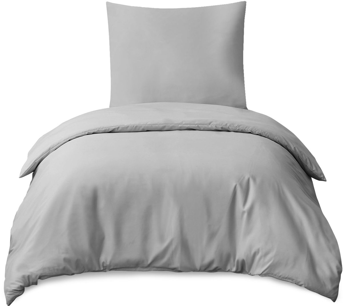 Ibenzoa Comfortabele en Zachte Microvezel Beddengoedset voor het Hele Jaar lichtgrijs