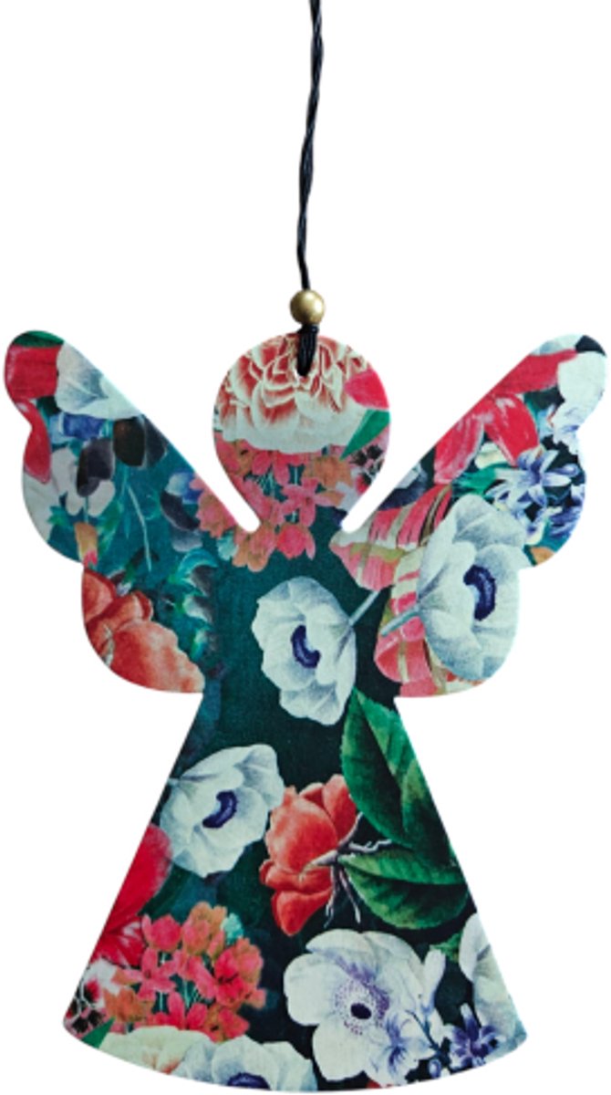 engel - Imbarro - set/2 - papier - angelita Violet - L - 22 cm- bloemen - kleurrijk