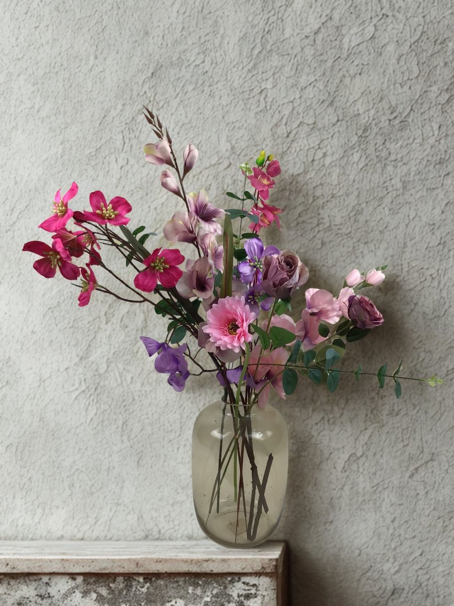 The Bloomistic® – Zijden Boeket – 70-80 cm hoog – Kunstbloemen – moederdag – nepbloemen – housewarming cadeau – moederdag cadeautje – decoratie woonkamer