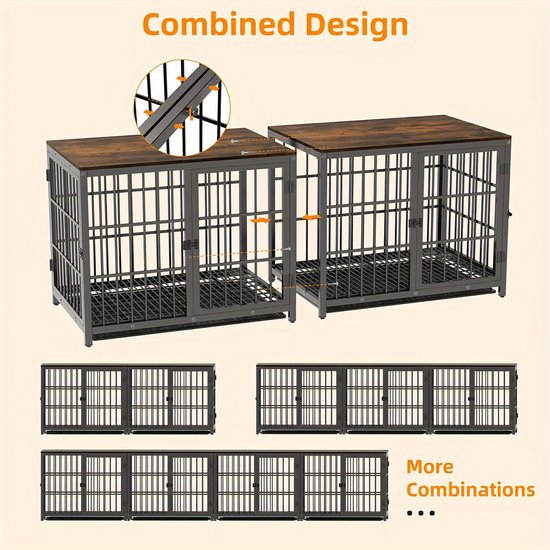 New Age Pet Habitat 'n Home InnPlace Huisdierenkrat met metalen spindels, medium, espresso