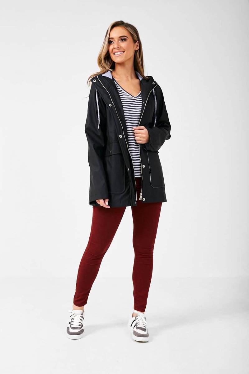 Marc Angelo Zwart Regenjas - Regenjas Dames - Maat XL