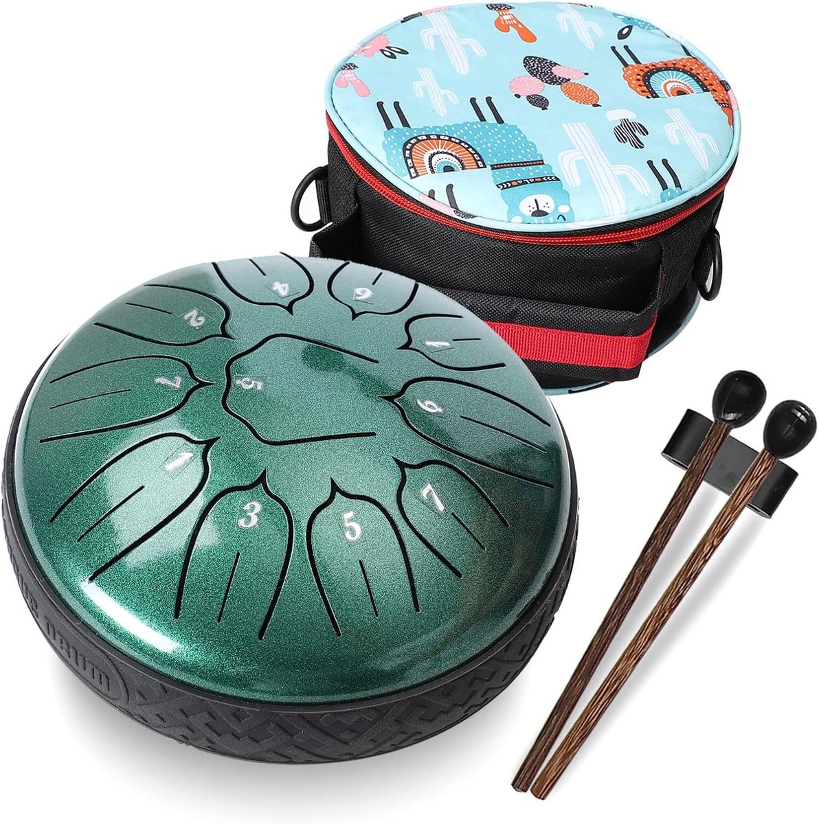 Stalen Tongtrommel 11 Noten - 6 Inch Handpan Drum voor Meditatie en Muzikale Educatie