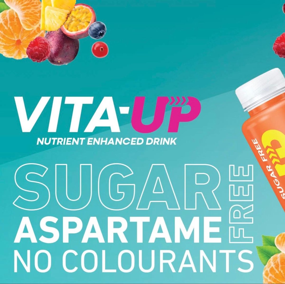 Water Vita-Up - Water Tangerine - Sugar/Aspartame Free - Vitamins B - C - D - Magnesium - Zinc