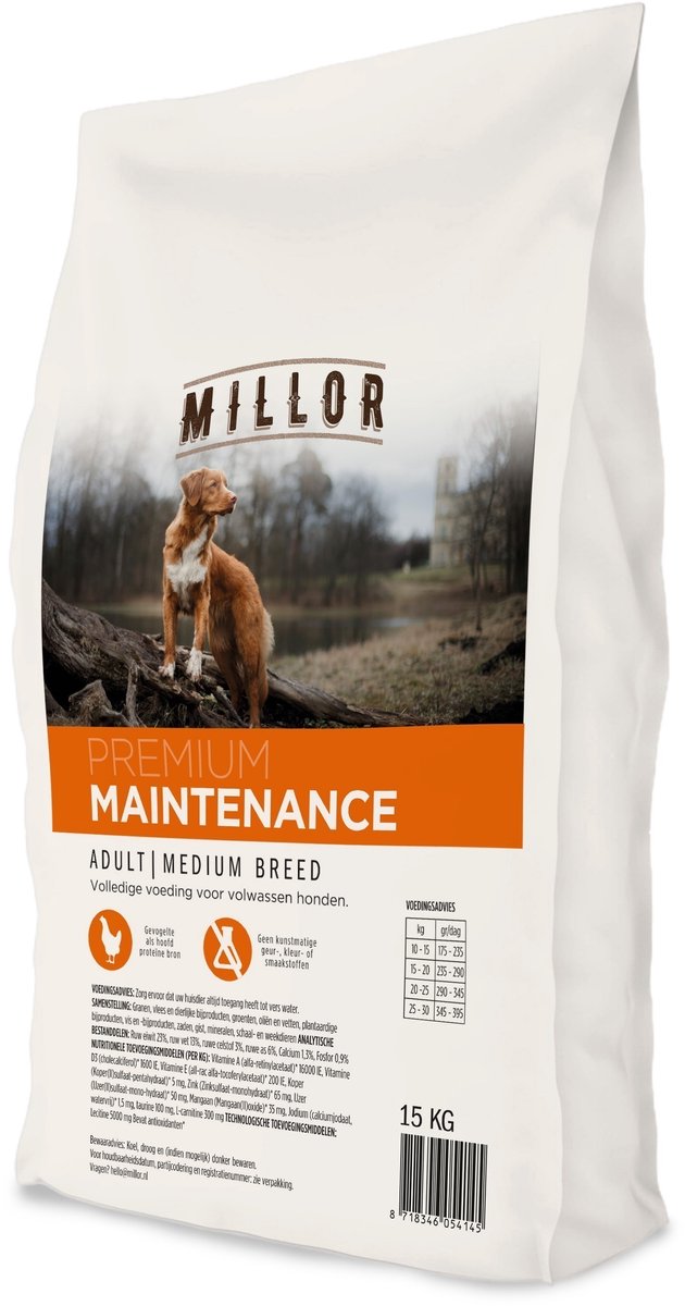 Millor 15 kg Millor extruded adult medium breed hondenvoer