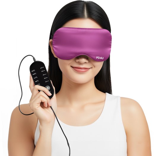 Verwarmd USB-elektrisch Oogmasker met Slimme Temperatuurregeling en Timer - Stoomkatoenen Masker voor Droge Ogen en Blefaritis