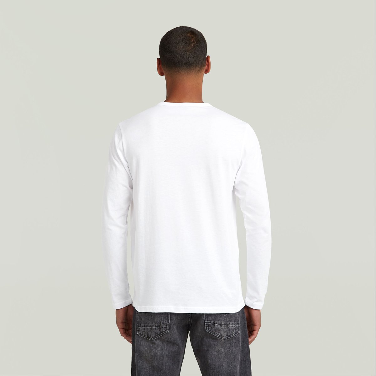 G-Star Old skool gr r t ls Heren T-shirts Wit