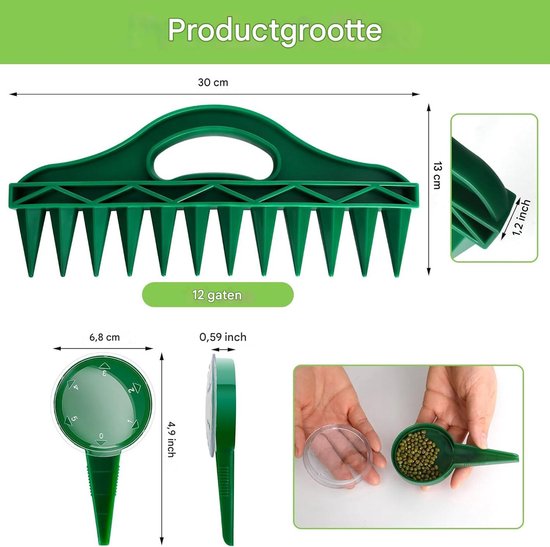 Ynkkvre - Innovatieve zaadverspreider met individuele doseerregeling. Geschikt voor diverse zaadgroottes en perfect voor moestuinen en bloembedden. — afbeelding 2