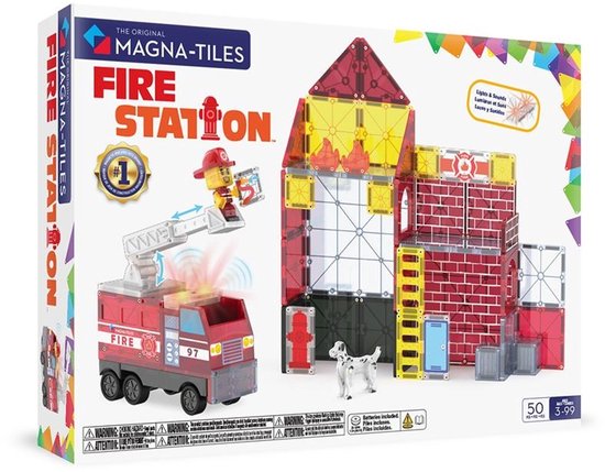 Magna-Tiles | Fire Station 50 Stuks Set