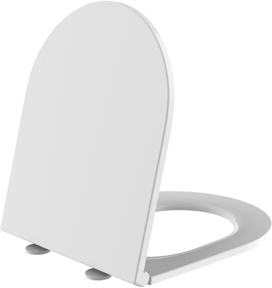 ABAT-JOUR DE TOILETTE PREMIUM ALONI - DESIGN ÉLÉGANT - FERMETURE EN DOUCEUR - DÉGAGEMENT RAPIDE - TOPFIX - DUROPLASTIQUE - CHARNIÈRES EN ACIER INOXYDABLE - ABAT-JOUR DE TOILETTE - BLANC