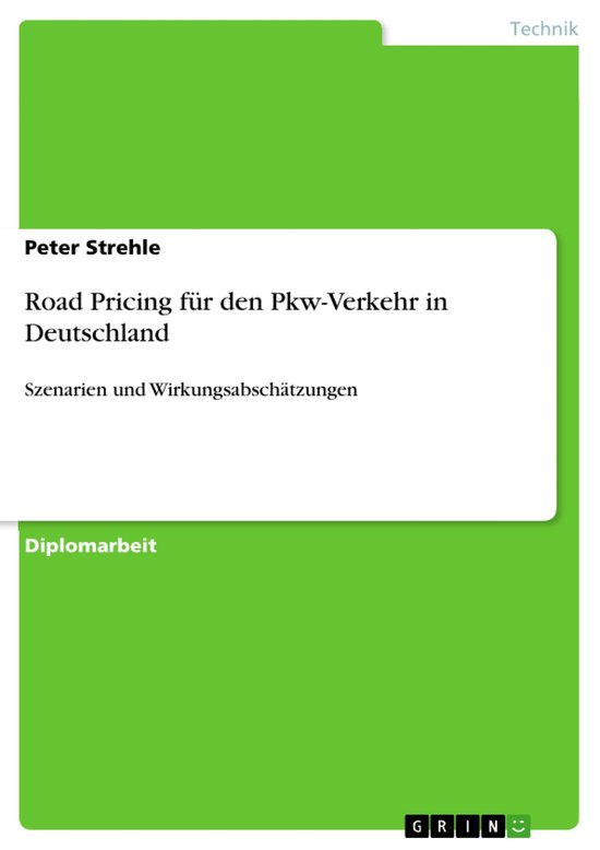 Road Pricing für den Pkw-Verkehr in Deutschland - cover