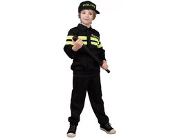 Politie Kostuum Kind – Realistisch Verkleedpak Inclusief Shirt, Broek en Hoed – Carnaval, Verkleedfeest & Themafeest – 10-12 jaar