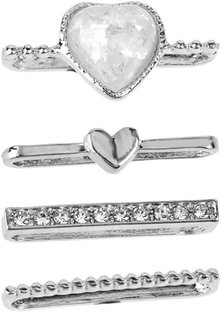 Allecto plus - Decoratieve Ringen Bevestigingsringen voor Horlogebandlus - Zilverkleurig - Accessoires Slimme Horlogeband
