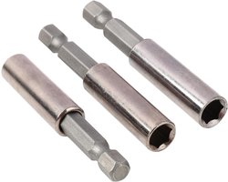 Allecto plus - 3-delige set magnetische bithouders voor zeskantige schroeven - ideaal voor boren en schroeven - handig gereedschap met sterke magneet.
