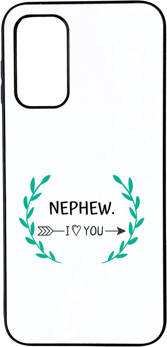 Hacebo® - nephew I love you telefoonhoesje - Neef - de liefste neef - telefoonhoesjes - verjaardag - cadeautje voor neef - neef artikelen - kado - geschenk - hoesje geschikt voor Samsung Galaxy A14 (5G)