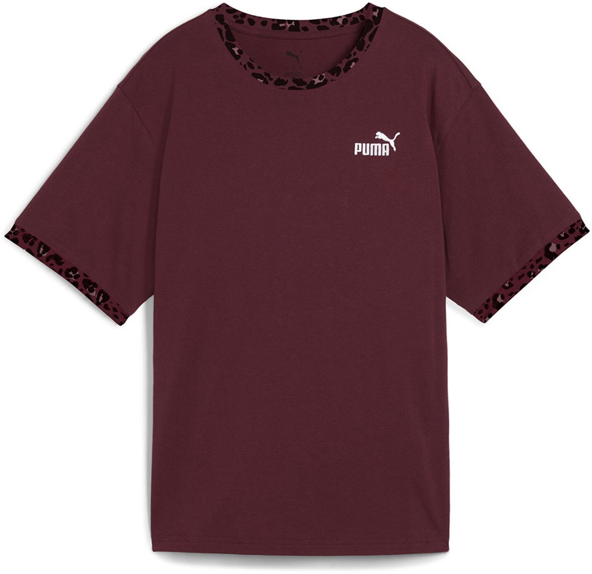 Puma Ess Graphic Animal Relaxed Fit T-shirt Met Korte Mouwen XS Vrouw Ruby Shimmer