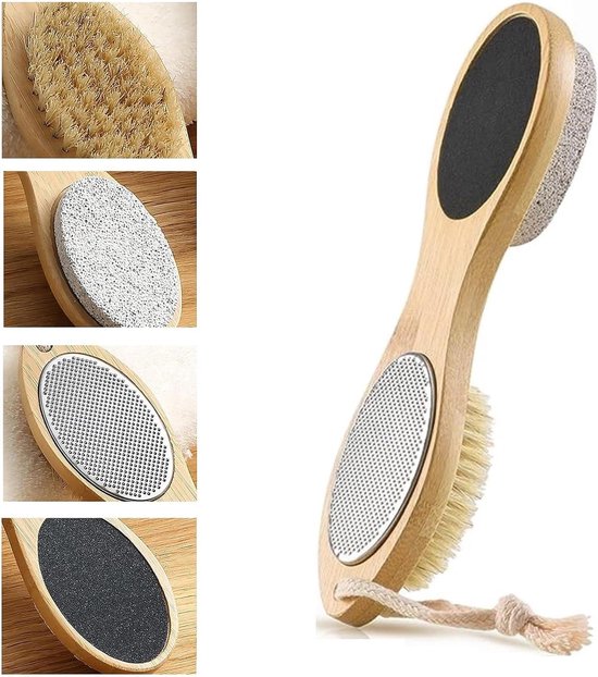 Inovra - 4-in-1 pedicure-gereedschap voor harde huid en eeltverwijdering met puimsteen en metalen vijl voor natte en droge voeten