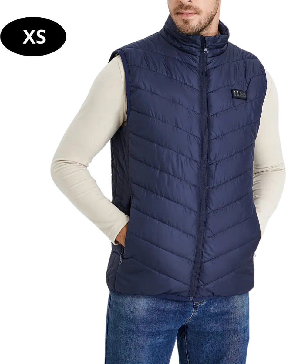 Livano Verwarmde Bodywarmer Heated Vest Elektrische Bodywarmer Extra Warm Water Afstotend Oplaadbaar Dames & Heren Blauw