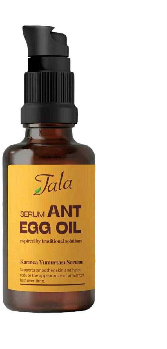 Tala Ant Egg Oil Serum - Gezicht en Lichaam - Speciale formule met Aloe Vera+Sesamolie+Mierenzuur - Verzachtend en hydraterend - Voedt de huid - Verzorging na het epileren - Haarverminderend - Haarverdunning - Zachte verzorging in sermvorm - 30 ml