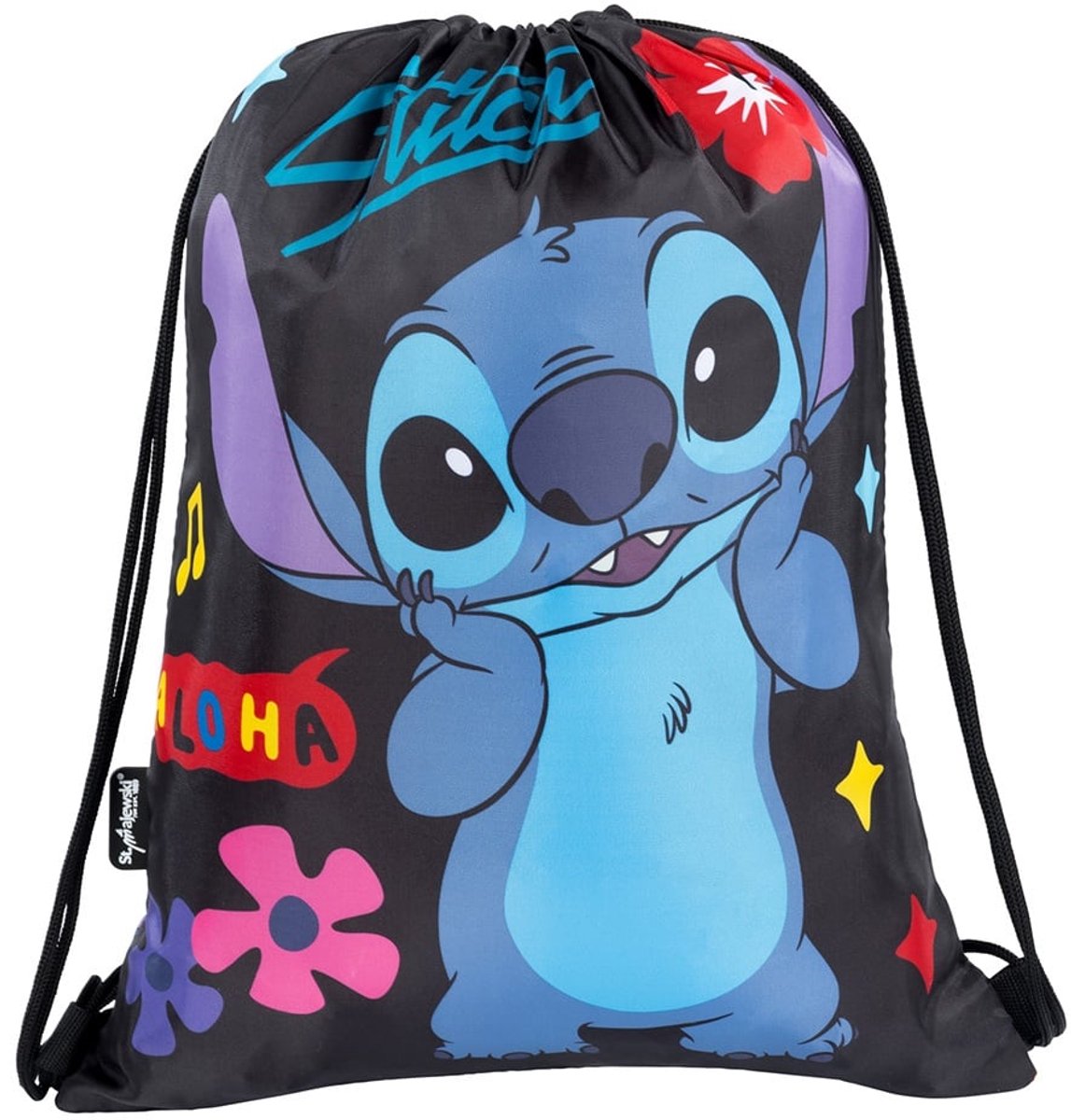 Disney Stitch - Gymtas / zwemtas - Stitch Aloha Black